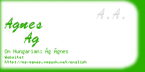 agnes ag business card